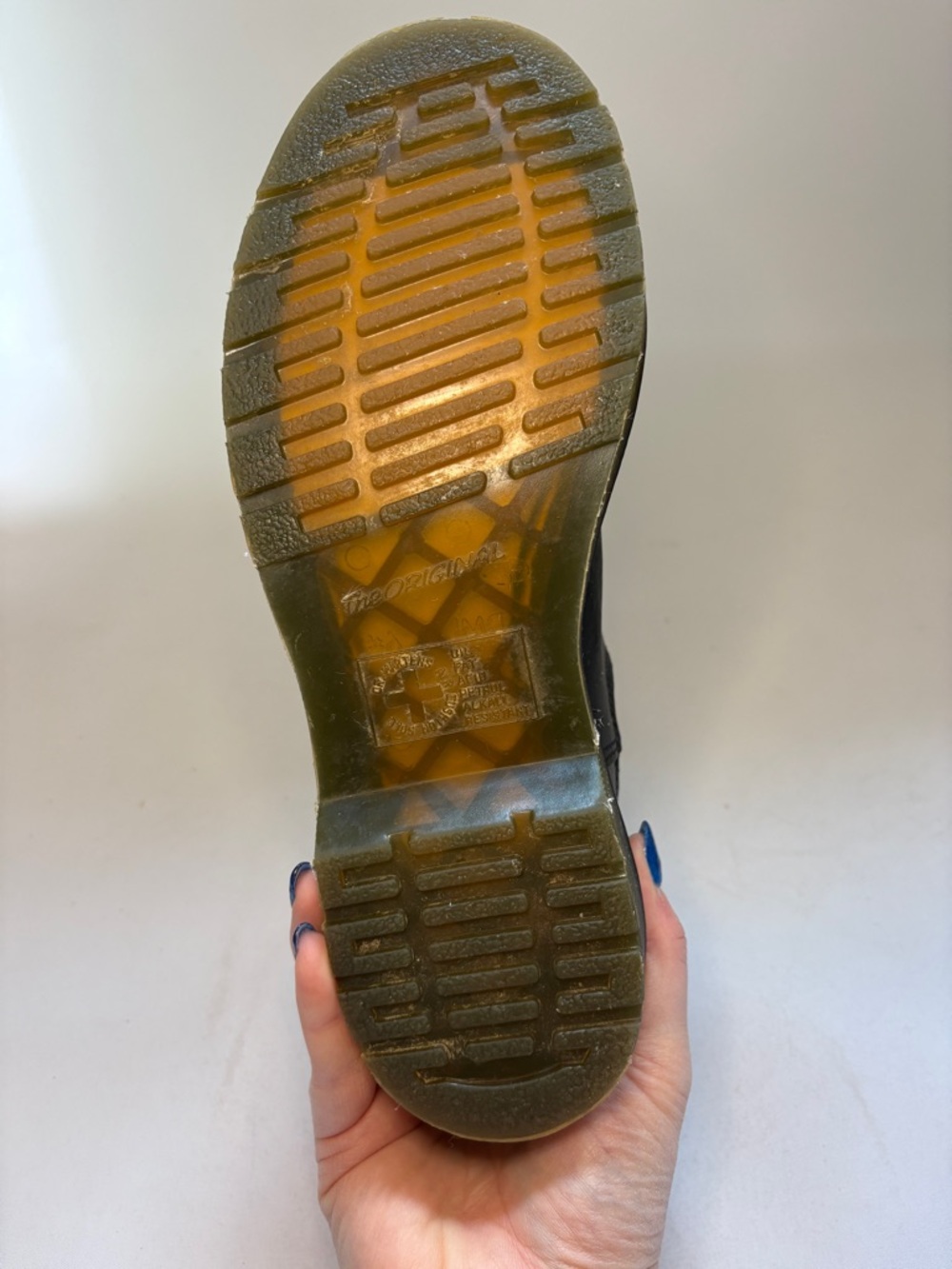 Dr. Martens 2976 Chelsea Black Boots with Yellow Accents Size 8.5 - Picture 10 of 10